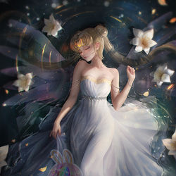 This is a pixiv picture whose title is Gentle Eternal Moon Princess.