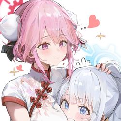 This is a pixiv picture whose title is 🤍❤️🥰.