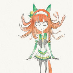 This is a pixiv picture whose title is ティム・バートン風スズカさん.