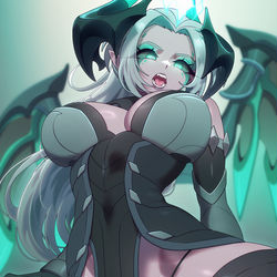 This is a pixiv picture whose title is Ruined Shyvana.