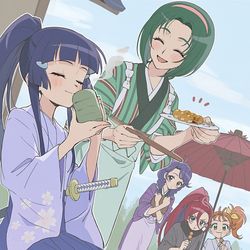 This is a pixiv picture whose title is 時代劇プリキュア.