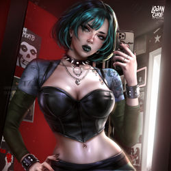 This is a pixiv picture whose title is Gwen Total Drama island  グウェン.