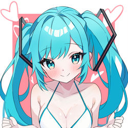This is a pixiv picture whose title is 水着みく.