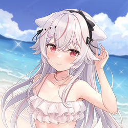 This is a pixiv picture whose title is 【Skeb】紅記えり様.