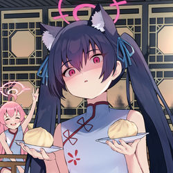 This is a pixiv picture whose title is 早く私の肉まん食べなさいよ・・・.