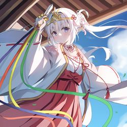 This is a pixiv picture whose title is 朝武 芳乃.