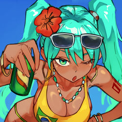 This is a pixiv picture whose title is brazilian miku.