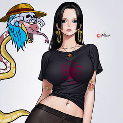 This is a pixiv picture whose title is Boa Hancock - One Piece.