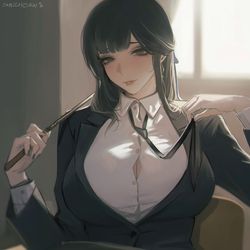 This is a pixiv picture whose title is 하후란 선생님.