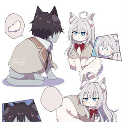 This is a pixiv picture whose title is 🐱🐱💬.