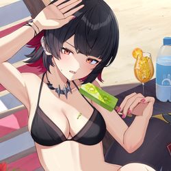 This is a pixiv picture whose title is 水着エレン.