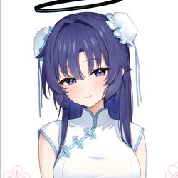 This is a pixiv picture whose title is ユウカ (チーパオ).