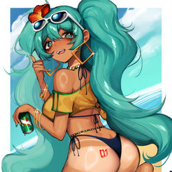 This is a pixiv picture whose title is Brazilian Miku.