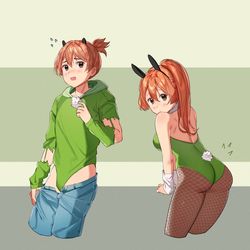 This is a pixiv picture whose title is TSF - Green Bunny.