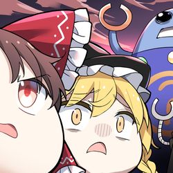 This is a pixiv picture whose title is ゆっくりVSロボ軍団!!.