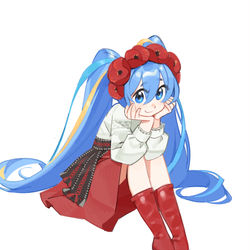 This is a pixiv picture whose title is Ukrainian Miku!🌻.