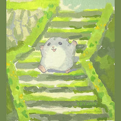 This is a pixiv picture whose title is 山降り.
