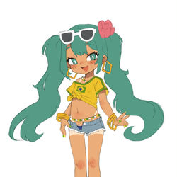 This is a pixiv picture whose title is brazilian miku.