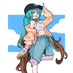 This is a pixiv picture whose title is korean miku.