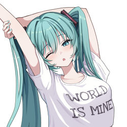 This is a pixiv picture whose title is Miku.