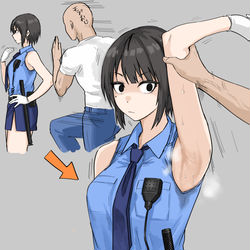 This is a pixiv picture whose title is 婦警さん　スーパークールビズ②.