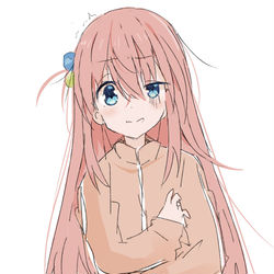 This is a pixiv picture whose title is うろたえるぼっちちゃん.