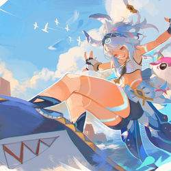This is a pixiv picture whose title is Mualani.