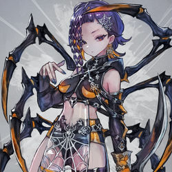 This is a pixiv picture whose title is 蜘蛛子さん.