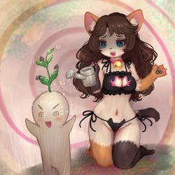 This is a pixiv picture whose title is 性癖の種を植えつけるおねえさん.