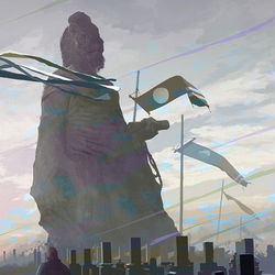 This is a pixiv picture whose title is 風牙嵐爪立像.