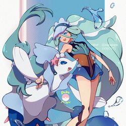 This is a pixiv picture whose title is みずタイプミク.