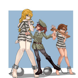 This is a pixiv picture whose title is oc request - 安妮&克丽丝塔&琴  训话日常.