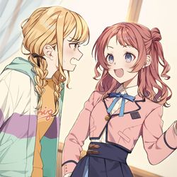 This is a pixiv picture whose title is 咲季とことね.