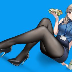 This is a pixiv picture whose title is サンドイッチもぐもぐ.