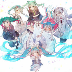 This is a pixiv picture whose title is これからも生まれる初音ミクに.