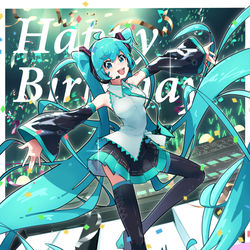 This is a pixiv picture whose title is 初音ミク16th+1年目!.