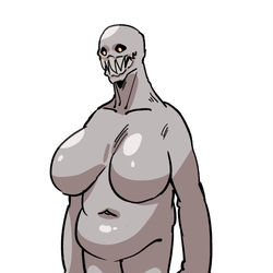 This is a pixiv picture whose title is 巨乳個体.