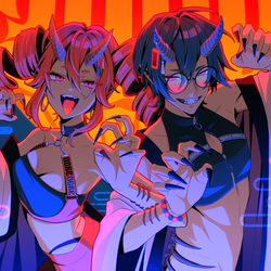 This is a pixiv picture whose title is 鬼の首.