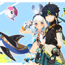 This is a pixiv picture whose title is Kinich/Mualani.