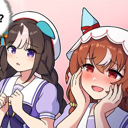 This is a pixiv picture whose title is Twinkle Circle!のオープニングの二人.
