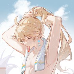 This is a pixiv picture whose title is 拍空.