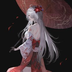 This is a pixiv picture whose title is 浴衣👘黄泉.