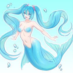 This is a pixiv picture whose title is マーメイド ミク.