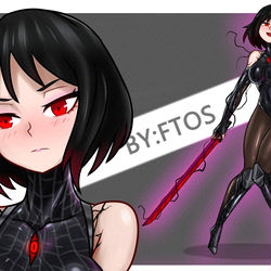 This is a pixiv picture whose title is 恶 堕 の 女 忍 者.