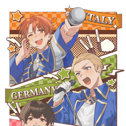This is a pixiv picture whose title is 枢軸idol.