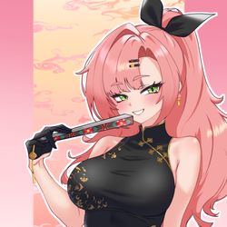 This is a pixiv picture whose title is チーパオニコ.