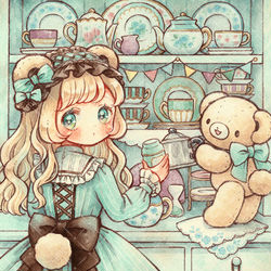 This is a pixiv picture whose title is Little Tearoom.