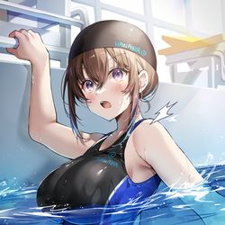 This is a pixiv picture whose title is 水泳大会 その8 「順位は！？」.
