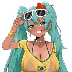 This is a pixiv picture whose title is Brazilian miku.