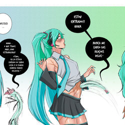 This is a pixiv picture whose title is Brazilian Miku origin.